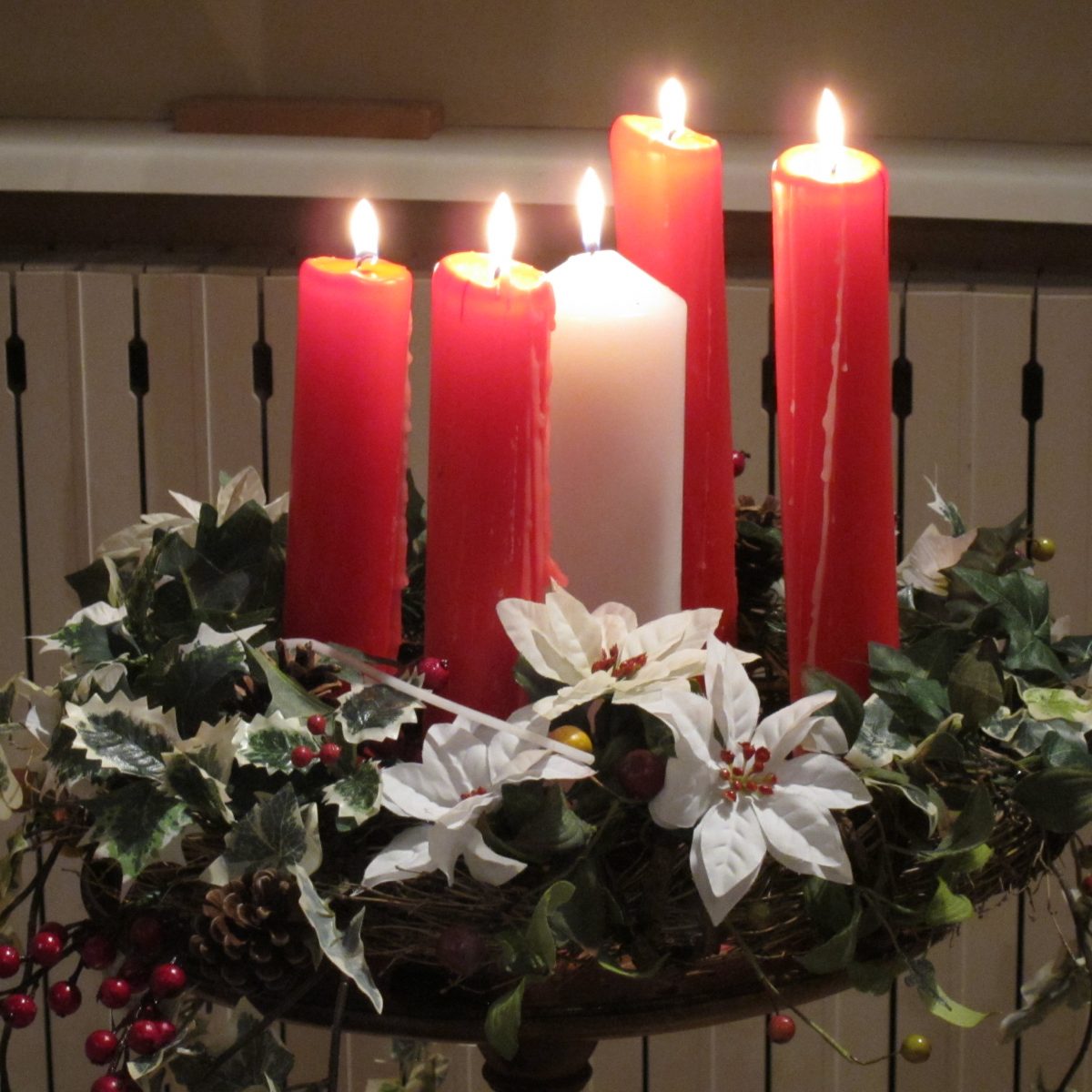 Advent candle wreath