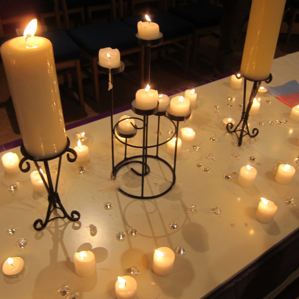 Transgender Day of Remembrance candle display