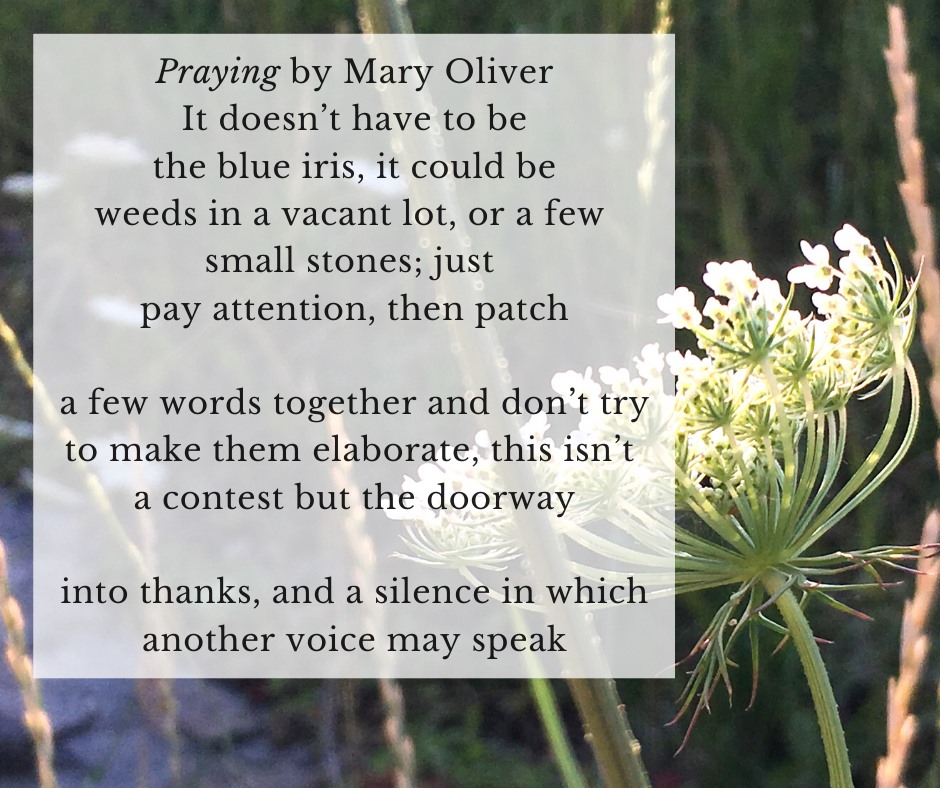 Mary Oliver on prayer