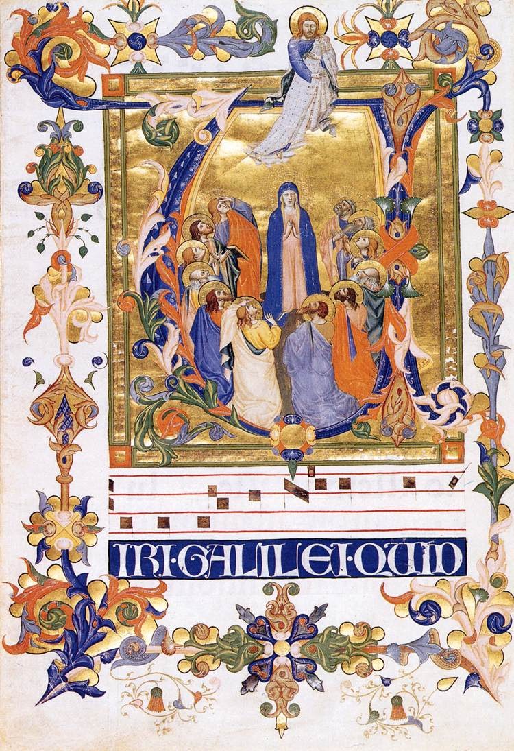 The Ascension, Gherarducci from a Gradual circa 1395